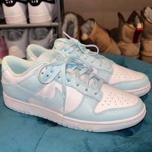 Nike Dunks- Sky Blue and White Low-Top Sneakers